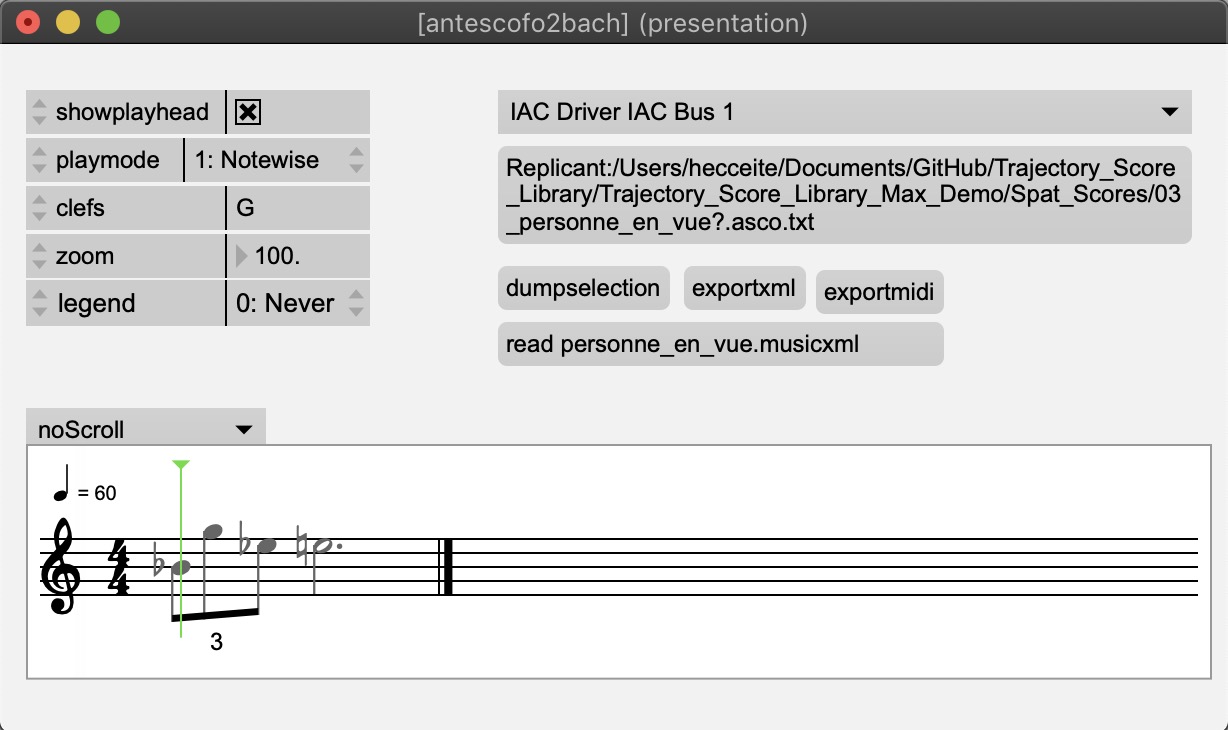 Trajectory Score Libray - antescofo2bach
update