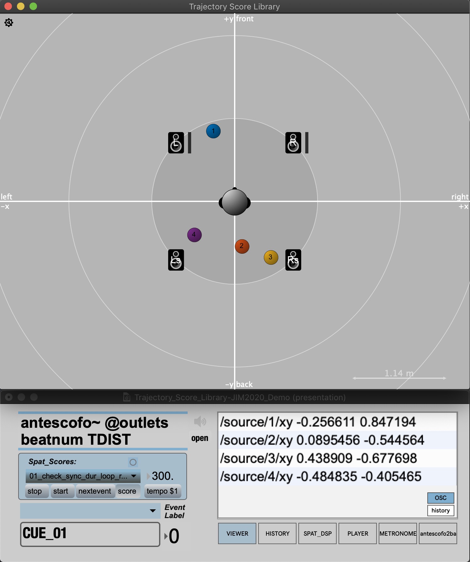 Trajectory Score Libray - Cloud of Points Scene