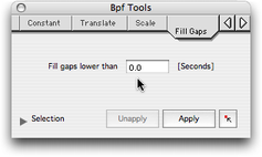 L'onglet “File Gaps”