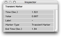 L'inspecteur d'un marqueur de transitoire