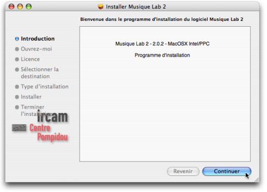 ML2 installer window (Mac)