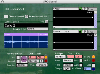 Interface du module "sound"
