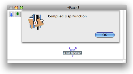 Lisp functions cannot be open in the OM graphic interface.