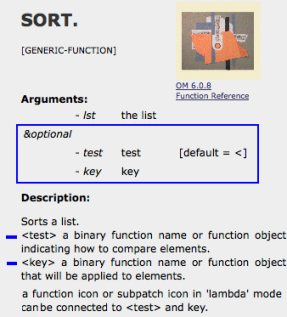 The online documentation of the sort. gives information about the behaviour of the function, and its optional arguments.