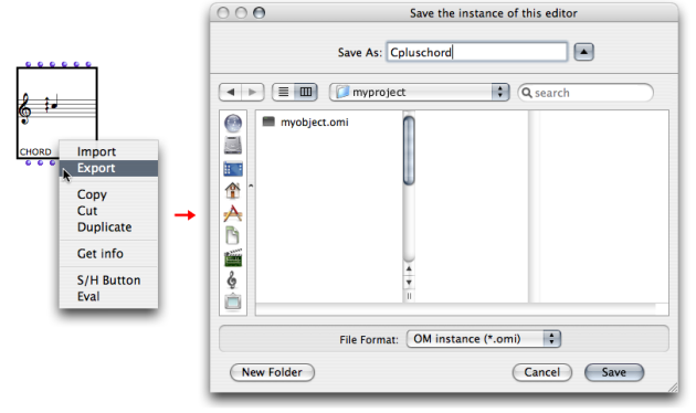 Exporting an Instance as a .omi file to an external directoy.