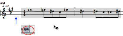 Transposing an entire voice.