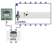 The value of the variable is now a chord.