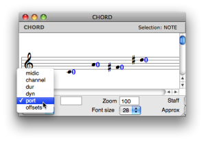 The MIDI port can be modified in score editors, like the channel parameter.