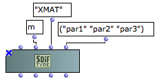 MAtrix type declaration : the matrix type "XMAT" contains 3 fields labelled "par1", "par2" and "par3".